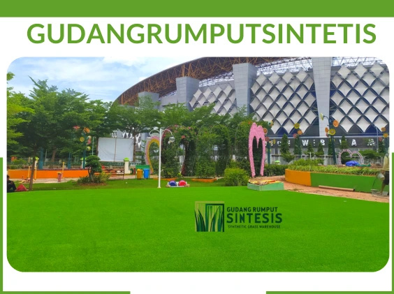 project pasang rumput sintetis swiss di stadion