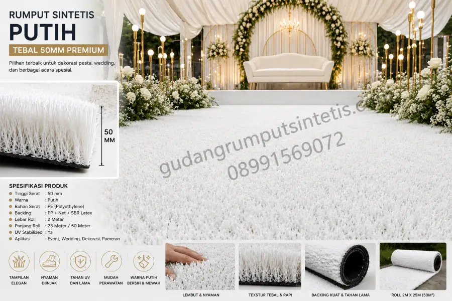 rumput sintetis untuk event nikahan dan lainnya
