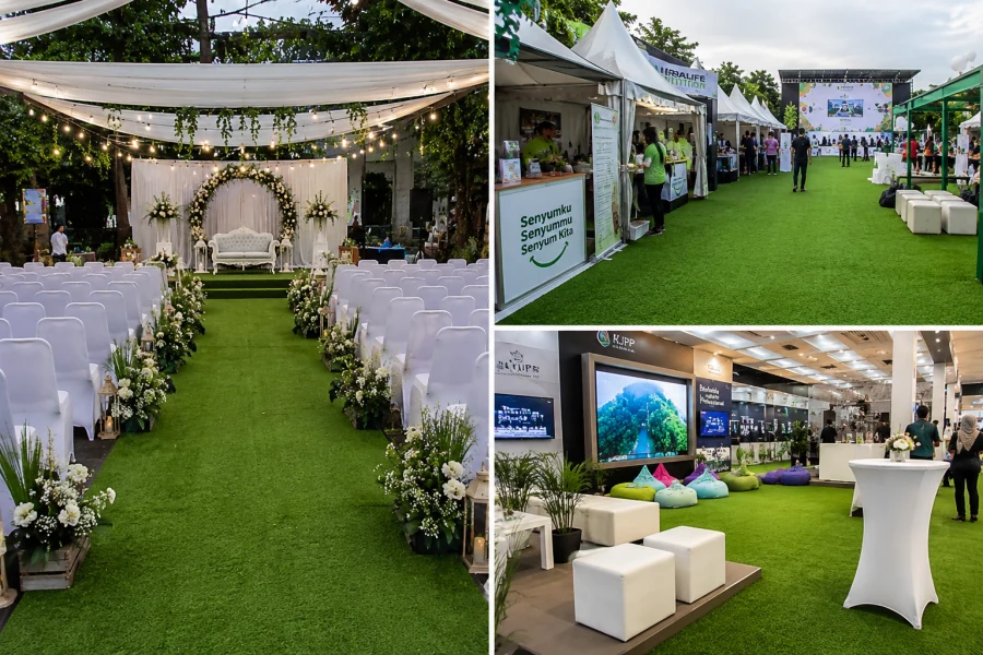 rumput sintetis untuk event pernikahan