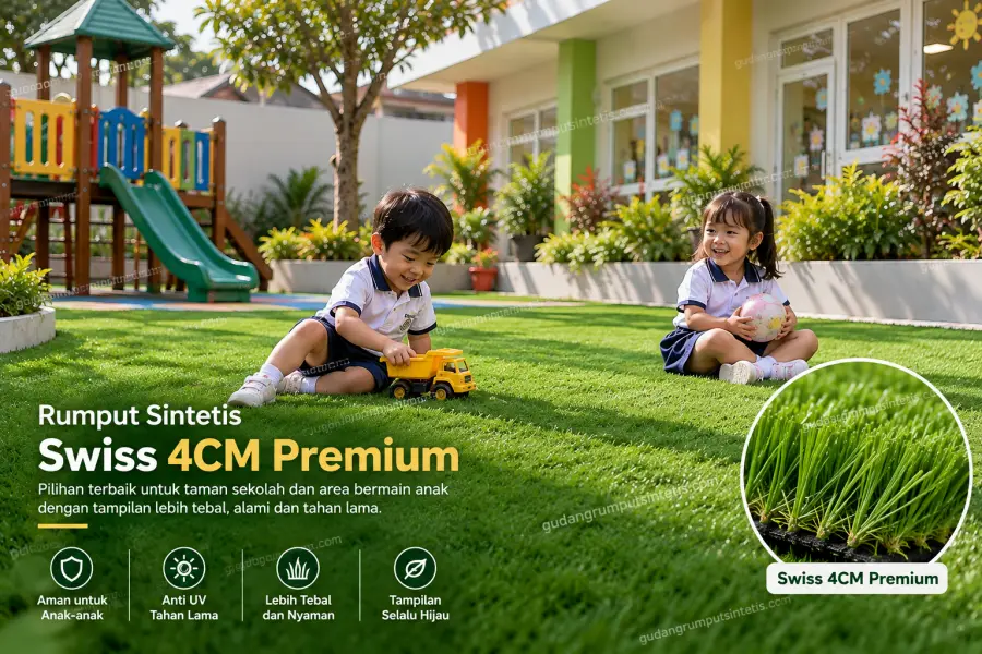 Premium Swiss 4CM Synthetic Grass Playground
