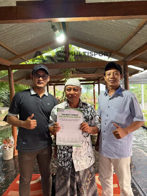 Dokumentasi pesanan rumput sintetis